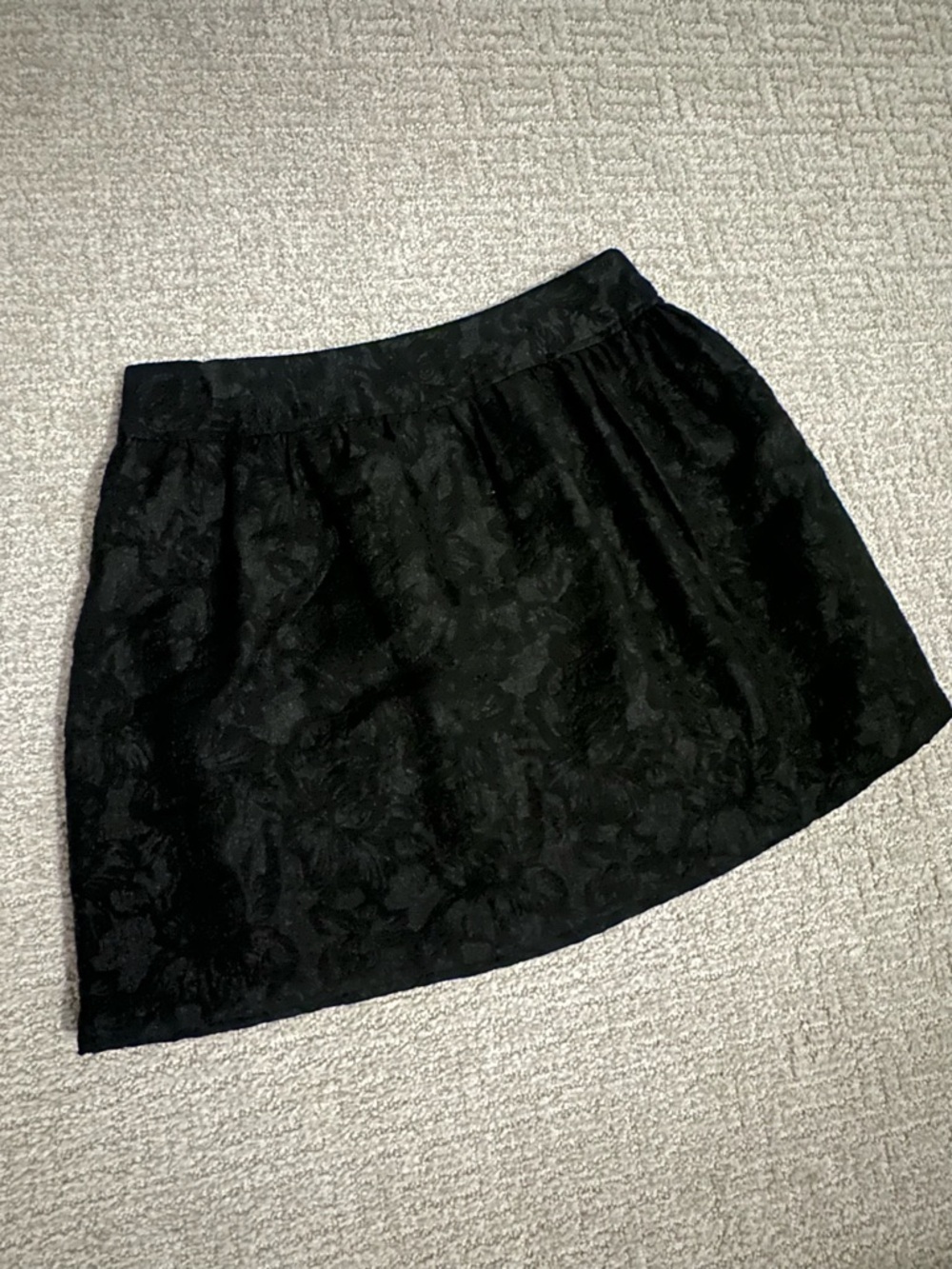 Forever21 Black Floral Jacquard Mini Skirt